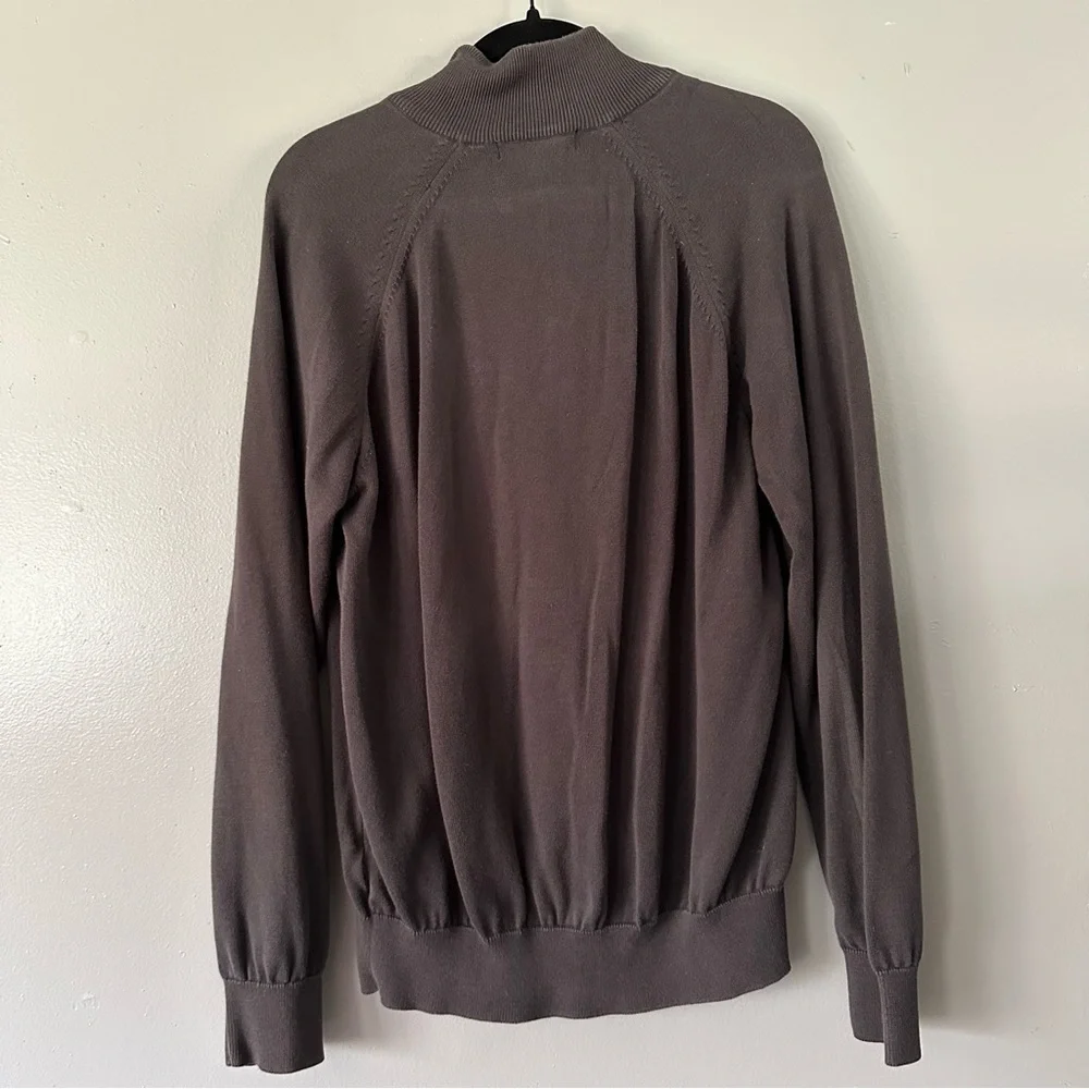 Faconnable 1/4 Zip Sweatshirt 100% Cotton |‎ Charcoal Grey